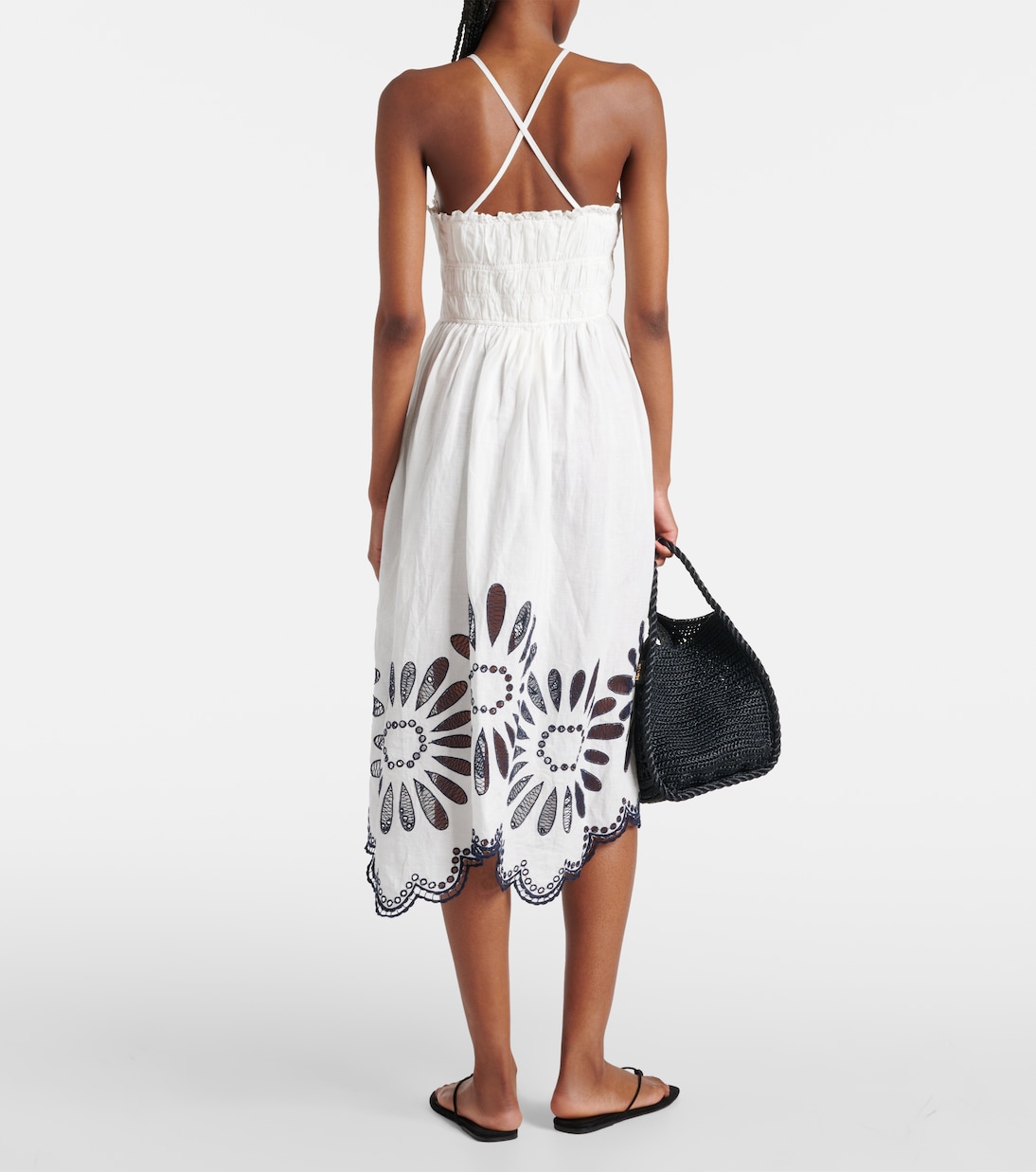 Abito midi Beatrice in lino e cotone | Ulla Johnson