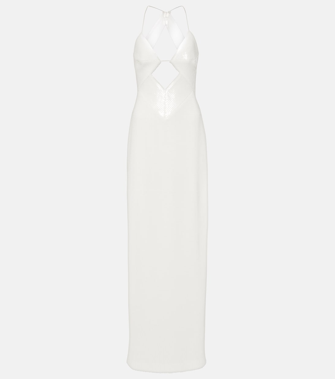 Bridal sequined halterneck gown | Galvan