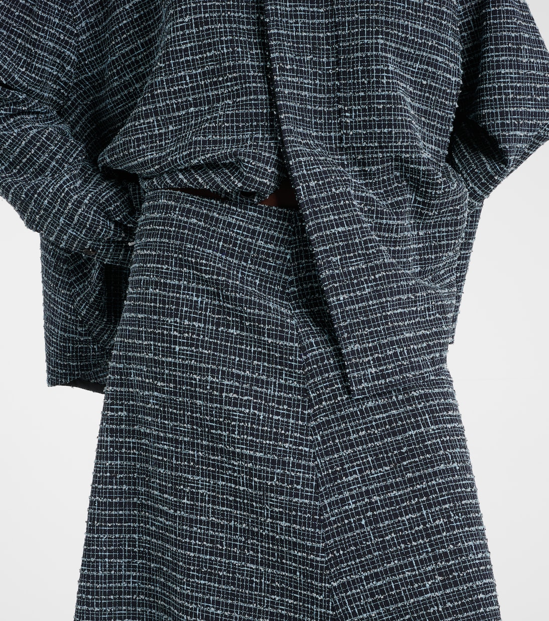 Falda midi asimétrica de tweed  | Bottega Veneta