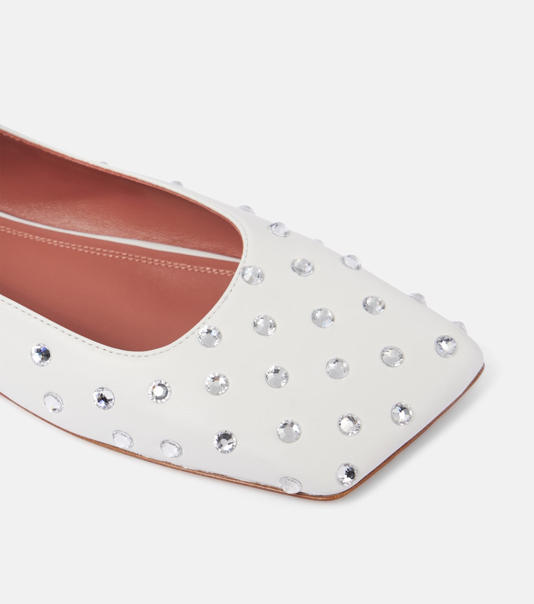 Verzierte Ballerinas Ane aus Leder | Amina Muaddi