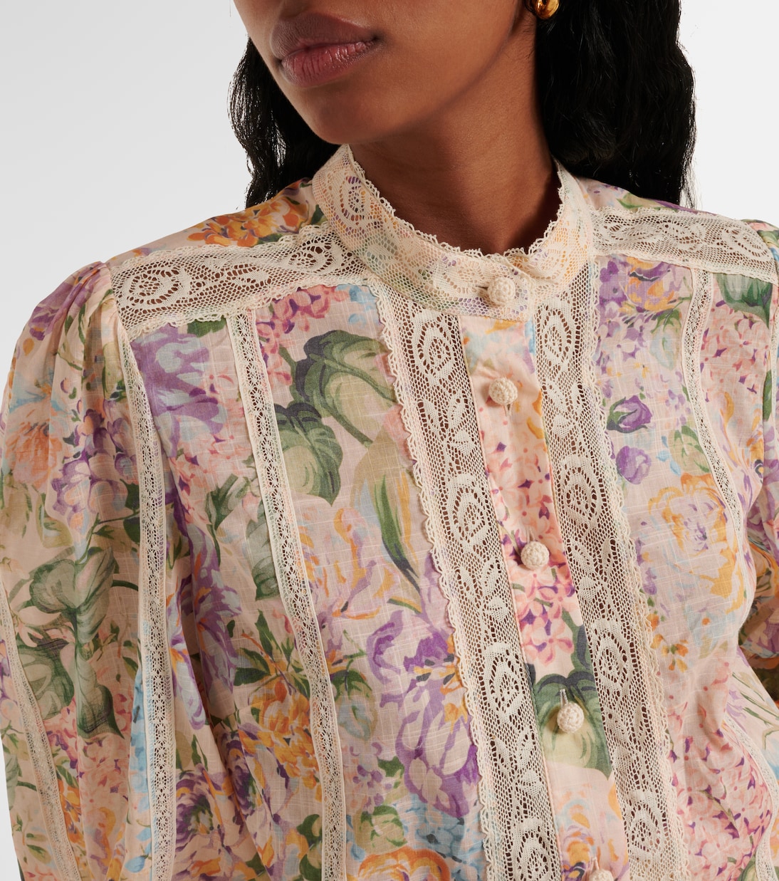 Bedruckte Bluse Halliday aus Baumwolle | Zimmermann