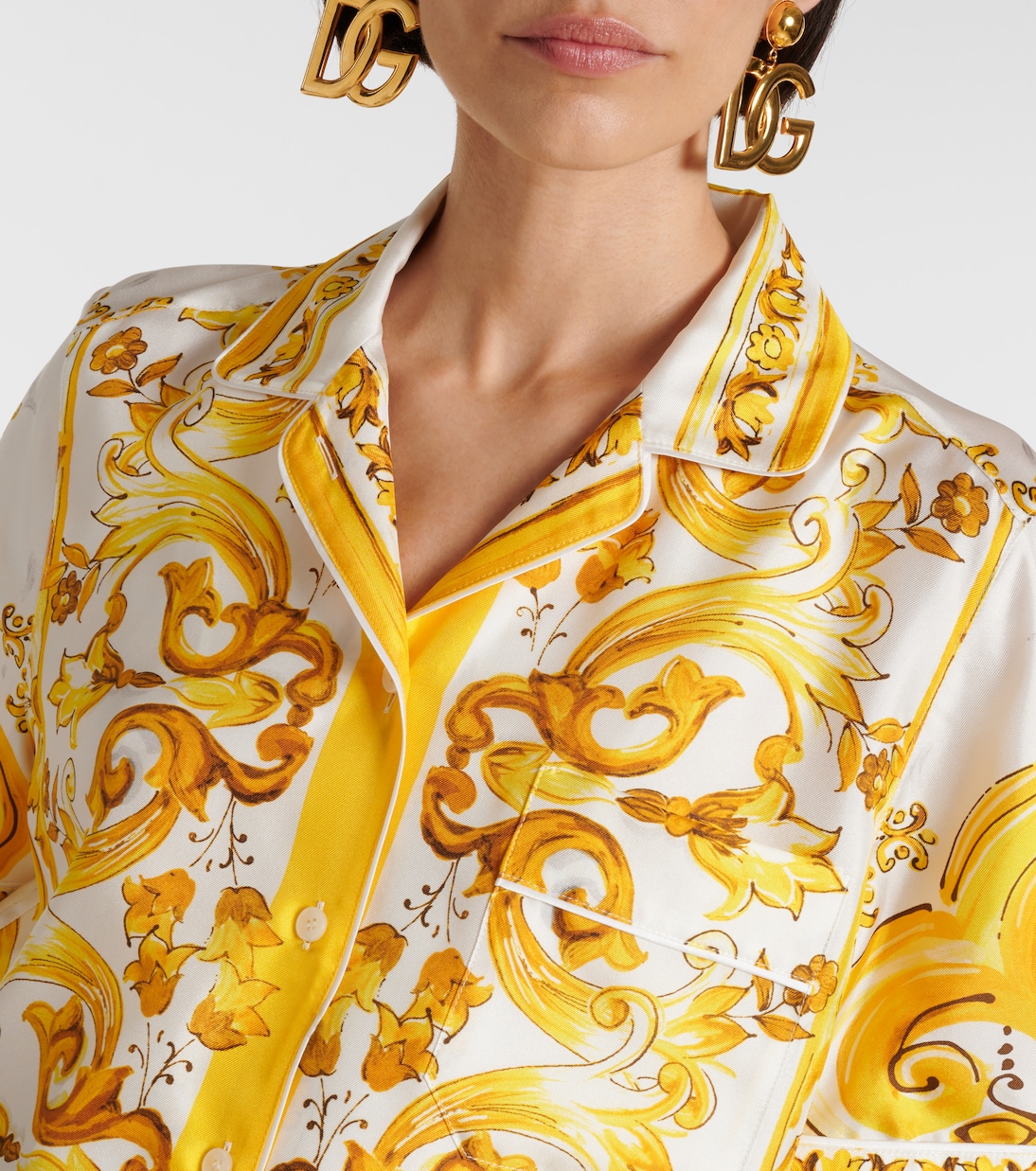 Majolica silk twill shirt | Dolce&Gabbana