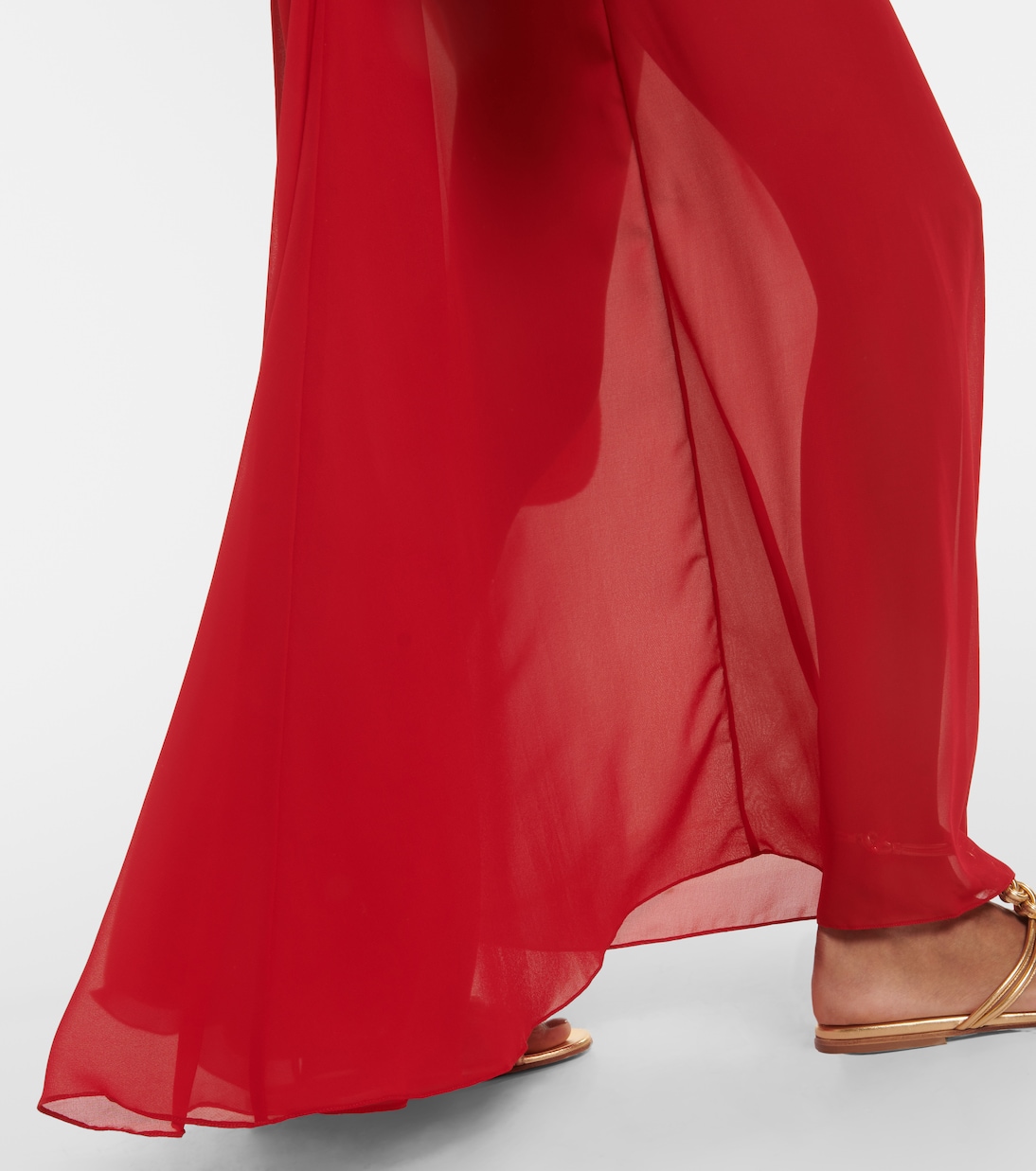 Holiday open-back chiffon maxi dress | Adriana Degreas