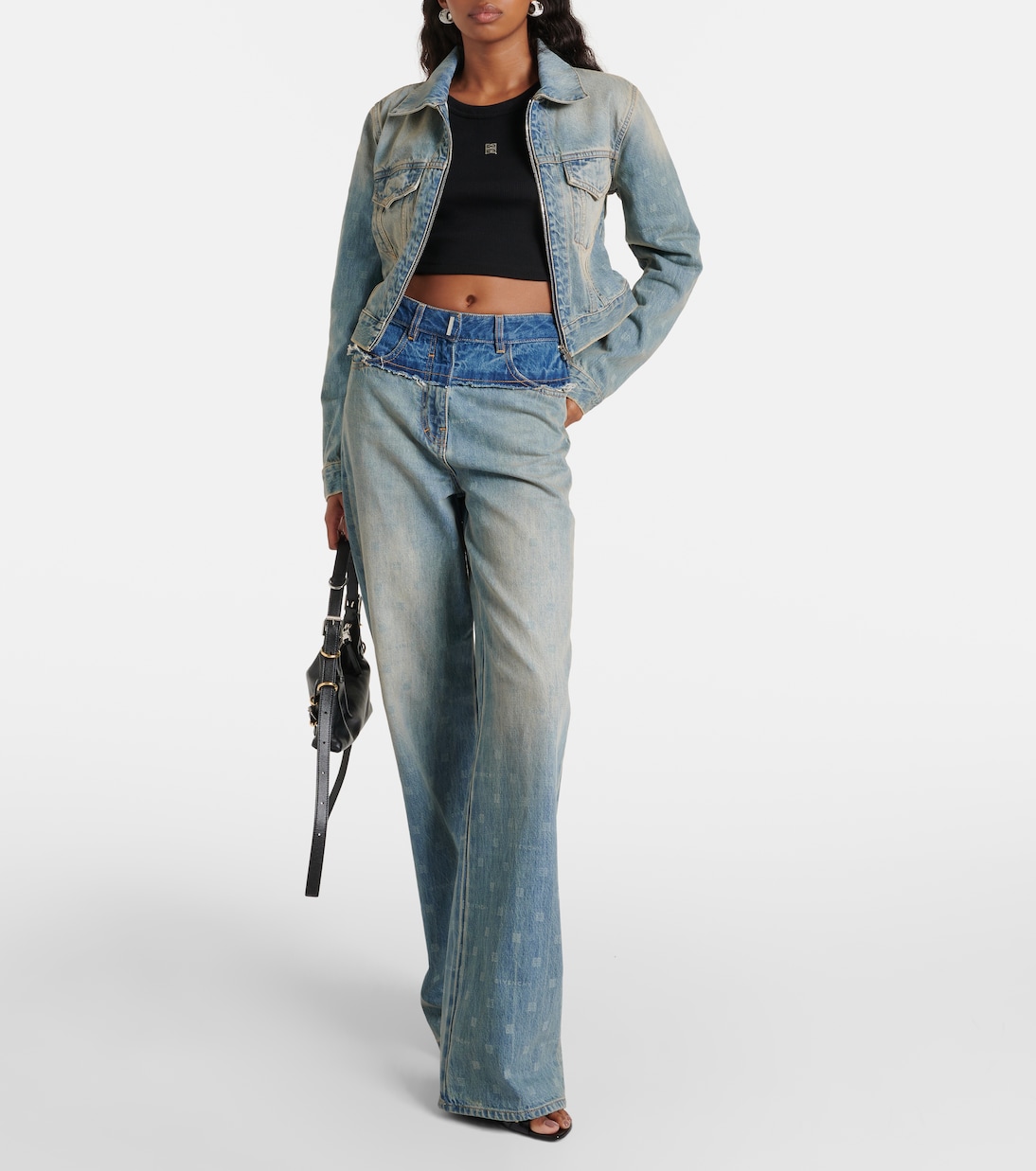 Top cropped 4G in jersey | Givenchy