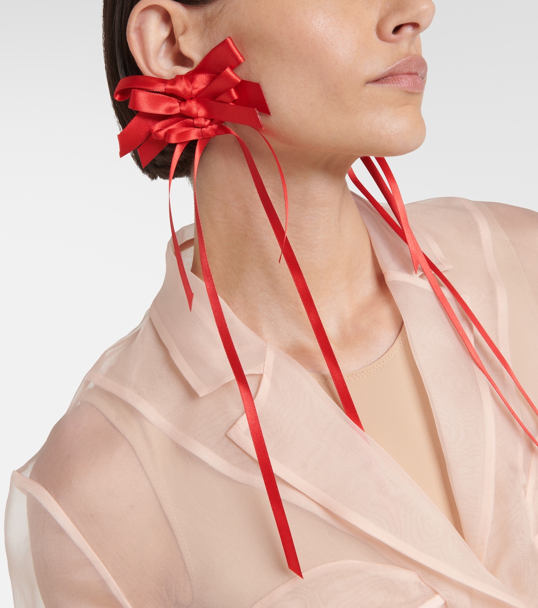 Rosette Bow satin earrings | Simone Rocha