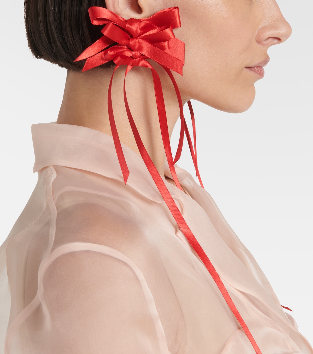 Rosette Bow satin earrings | Simone Rocha