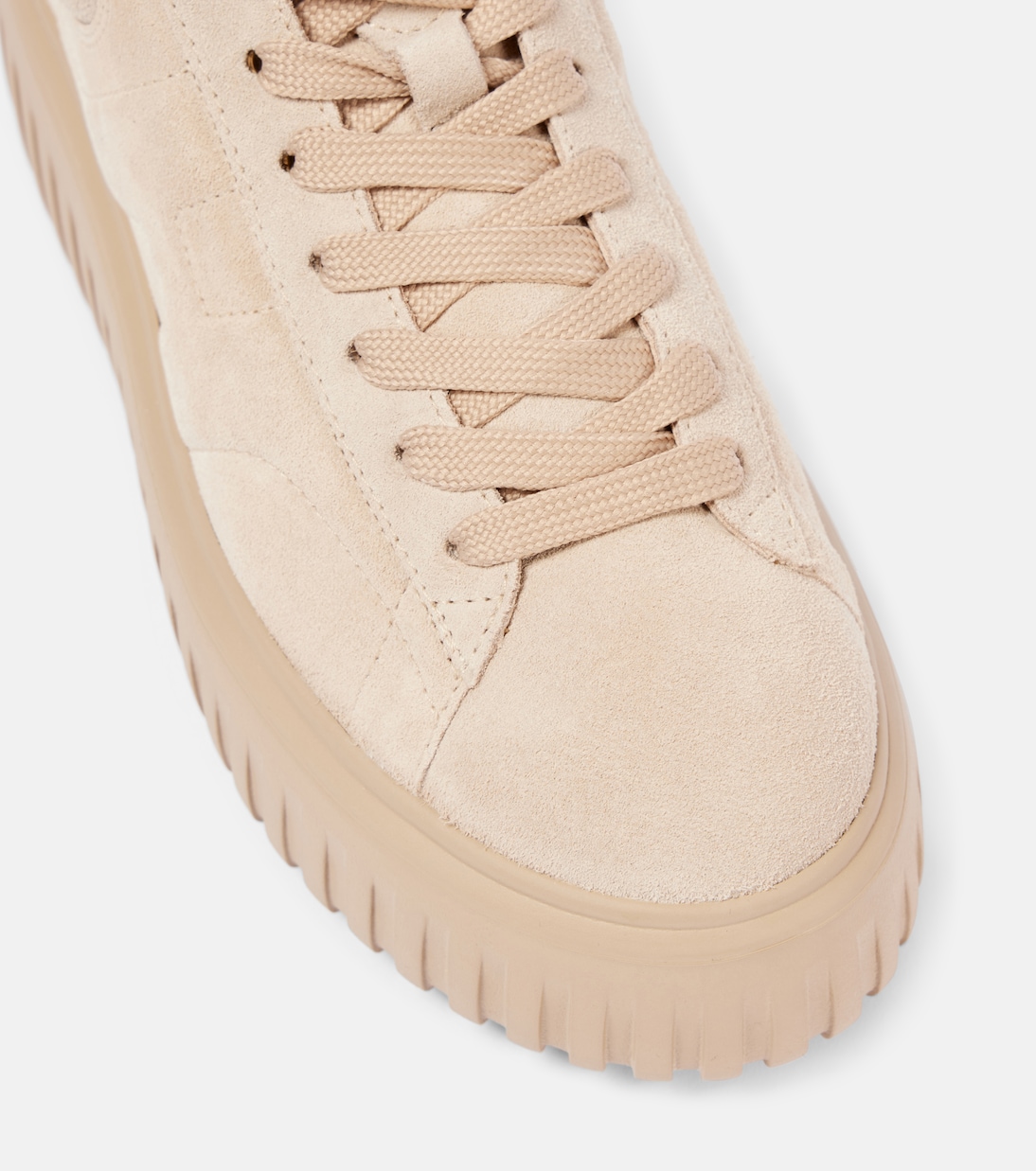 Suede platform sneakers in beige Hogan Mytheresa
