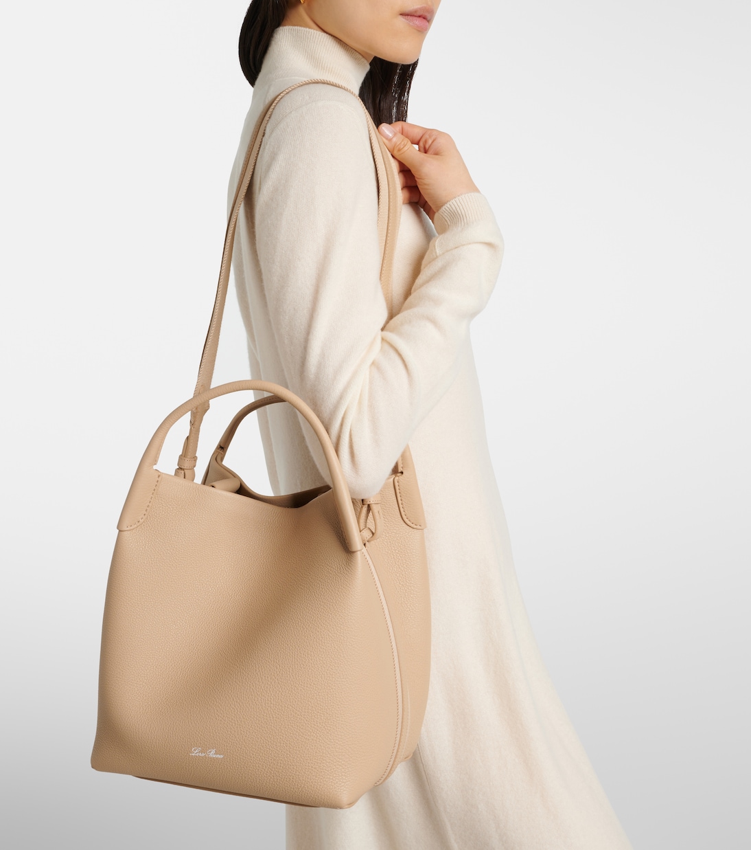 Bale Large leather shoulder bag | Loro Piana