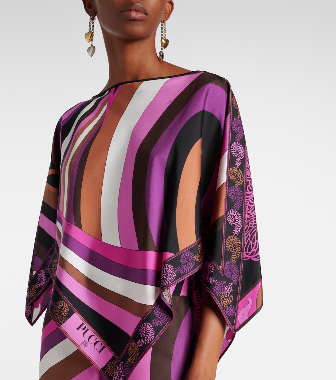 Bedrucktes Top Iride aus Seiden-Twill | Pucci