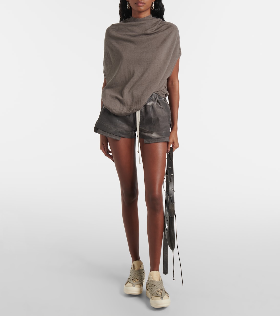 Scarpe da ginnastica in suede Megalace di RICK OWENS per stile giovane e audace