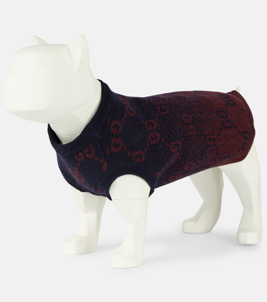 Wool jacquard dog sweater | Gucci