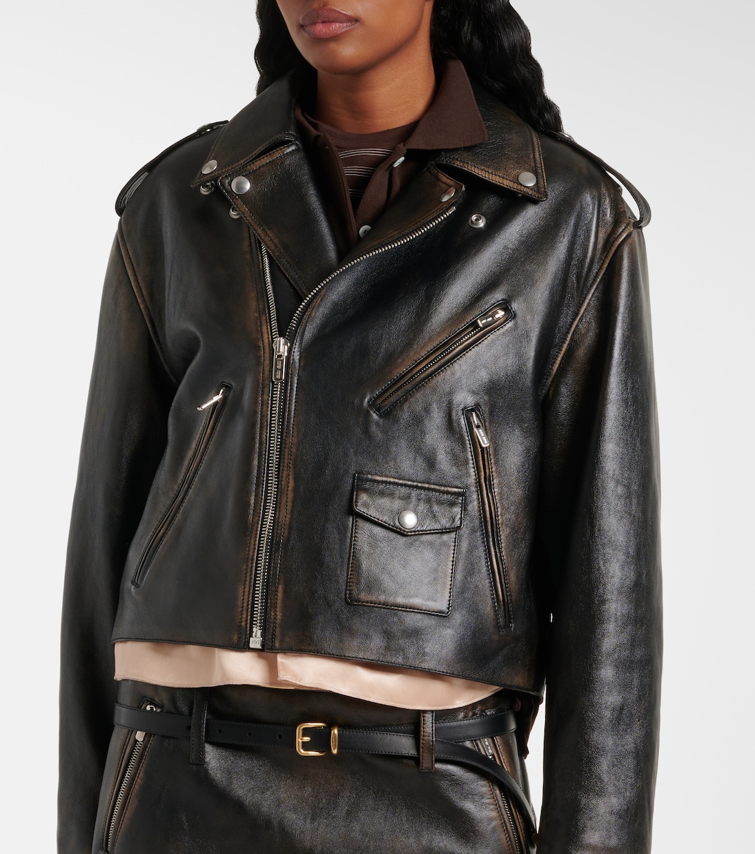 Lederjacke | Miu Miu