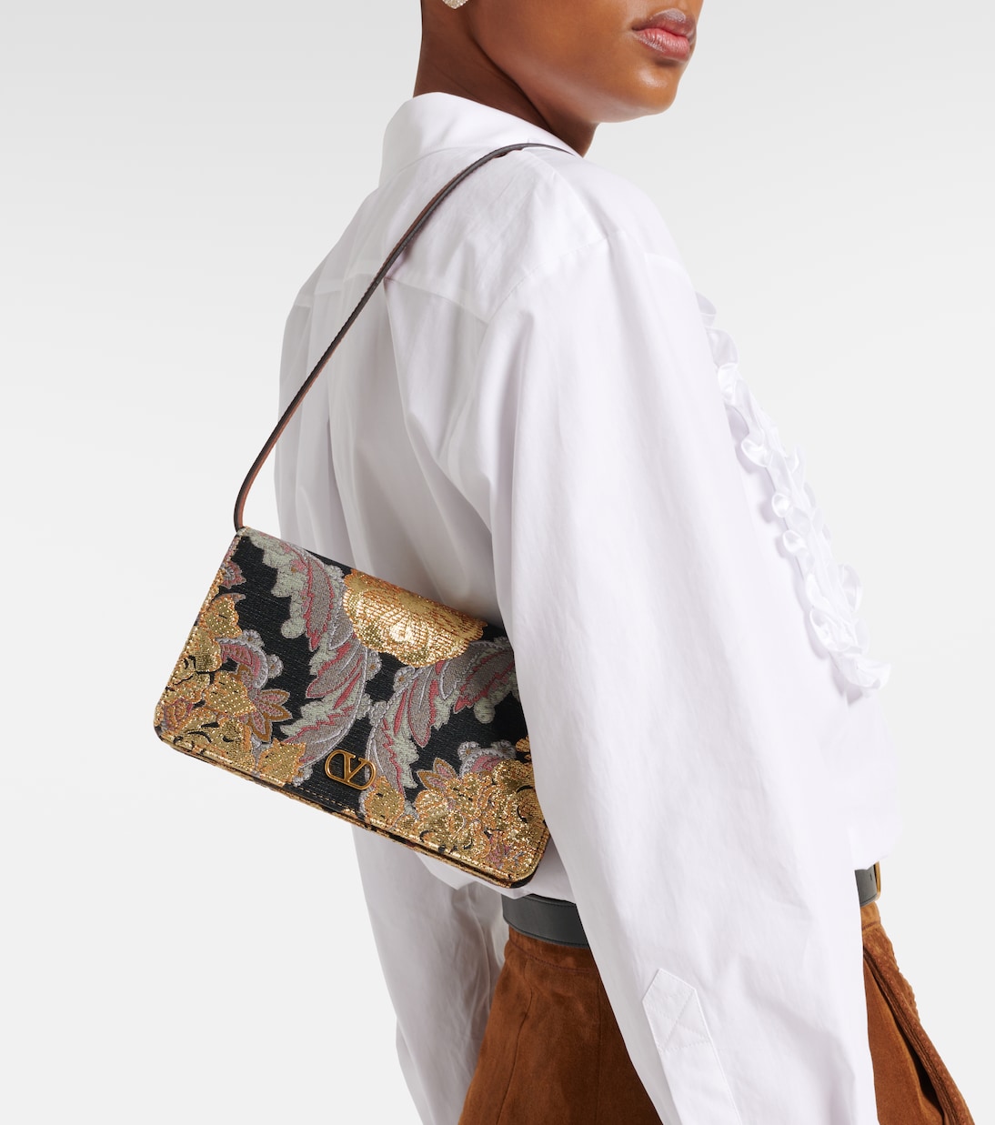 VLogo Mini jacquard shoulder bag | Valentino Garavani