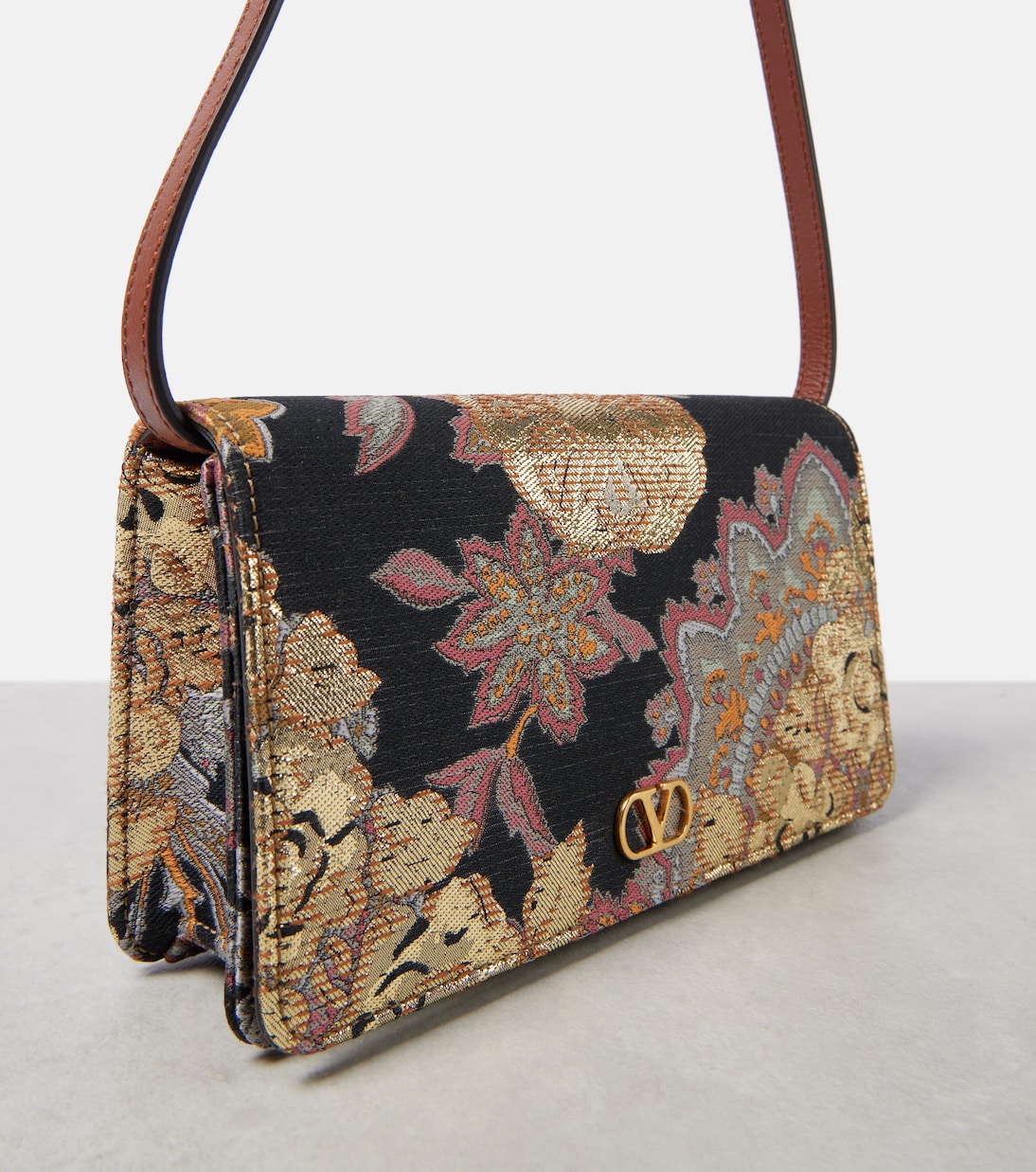 VLogo Mini jacquard shoulder bag | Valentino Garavani