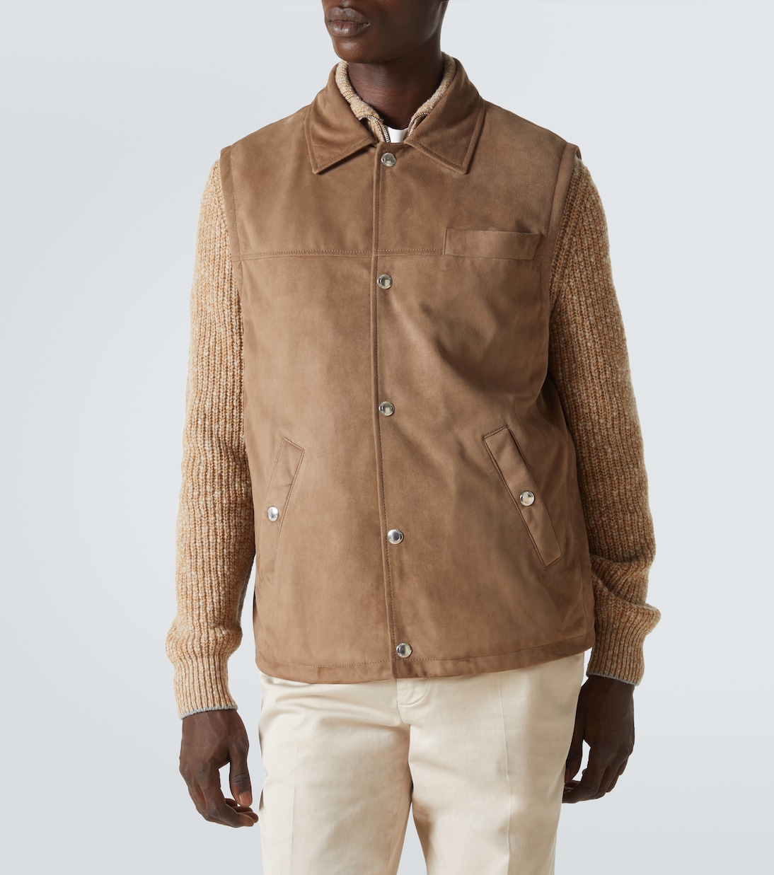 Weste aus Veloursleder | Brunello Cucinelli
