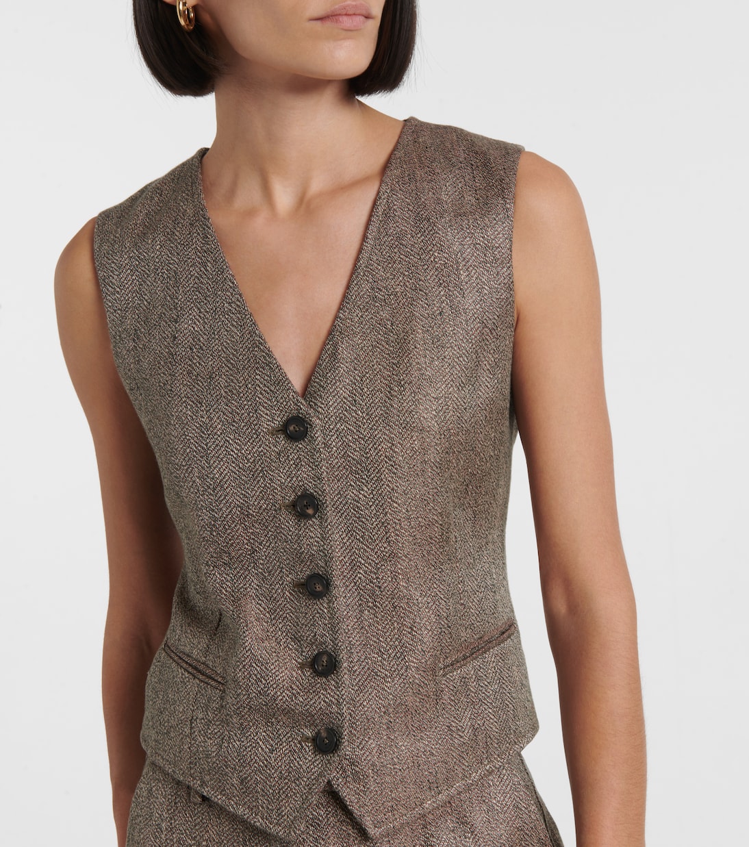 Gilet de costume Teodoro en lin | Loro Piana