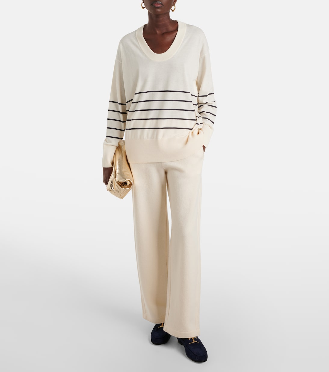 Pullover Levante in cotone e seta a righe | Max Mara