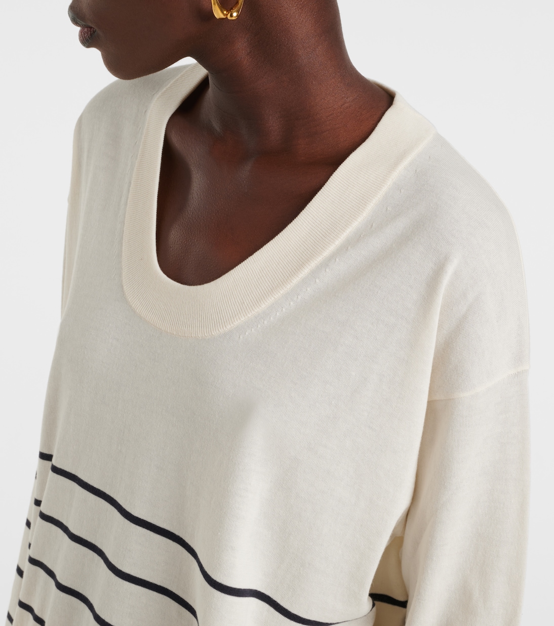 Pullover Levante in cotone e seta a righe | Max Mara