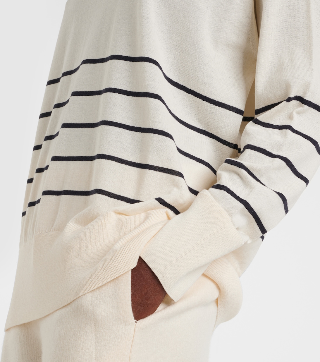 Pullover Levante in cotone e seta a righe | Max Mara