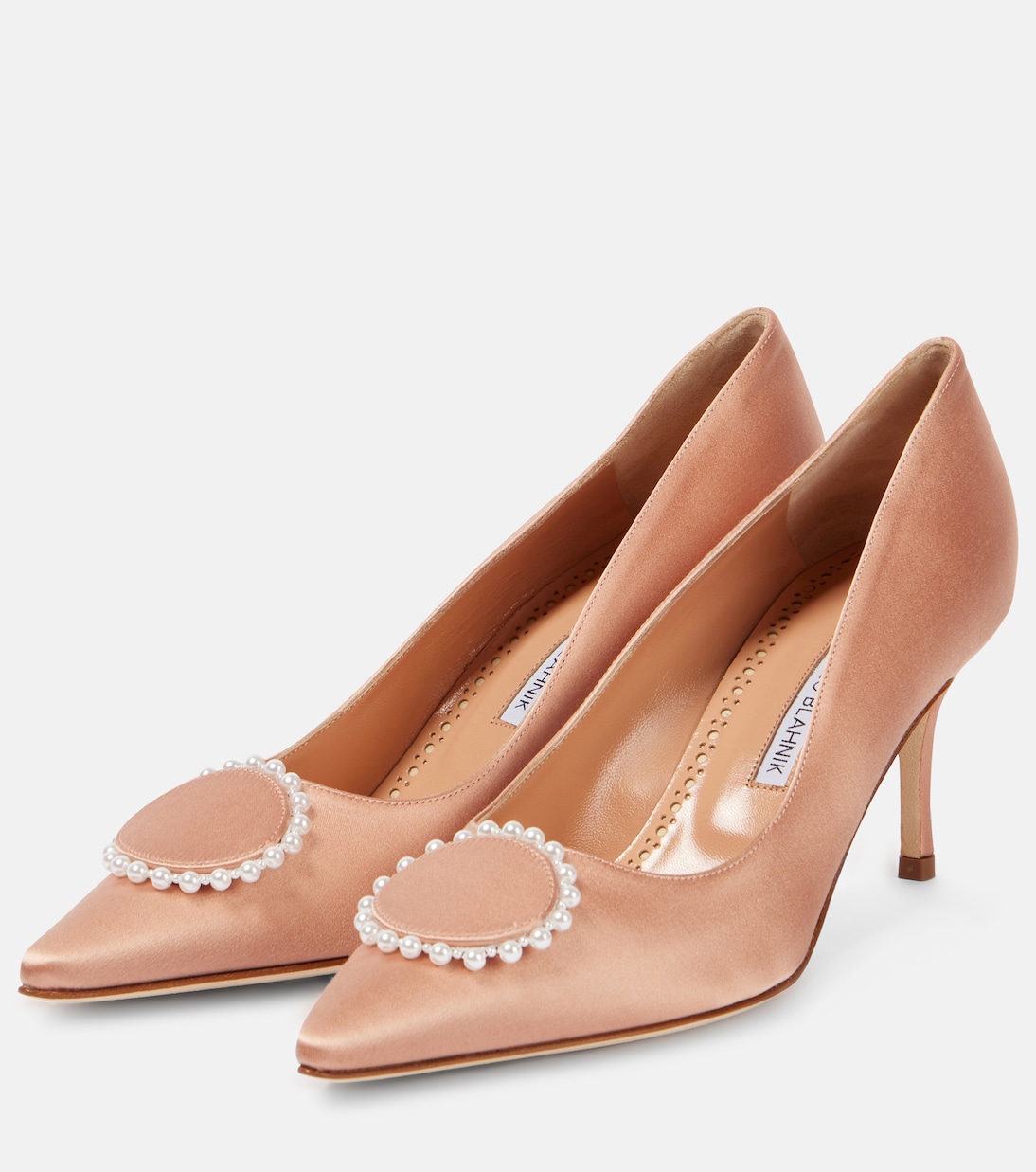 Scarpe con tacco Kifaclo 70 in raso decorato di Manolo Blahnik per giovani fashionisti