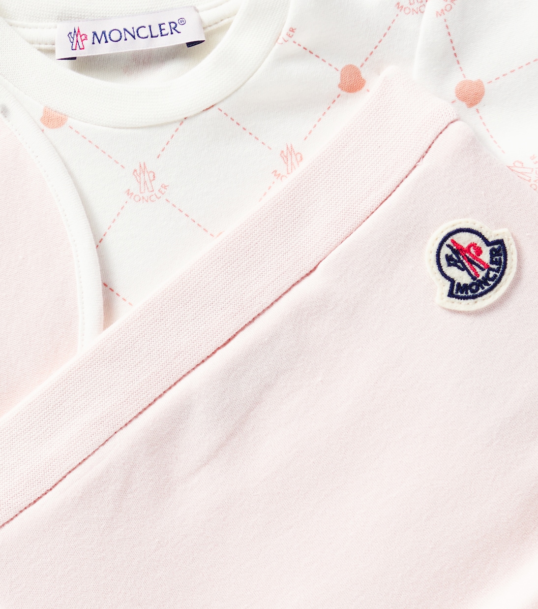 Bébé - Set de grenouillère, culotte bloomer et bavoir en coton | Moncler Enfant