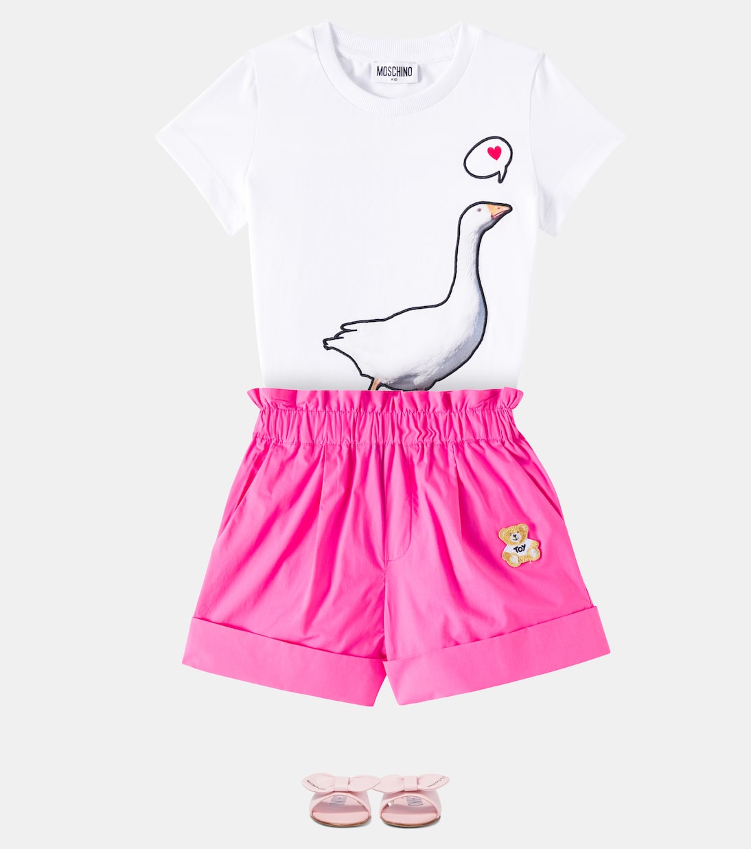 Camiseta en jersey de algodón estampada | Moschino Kids