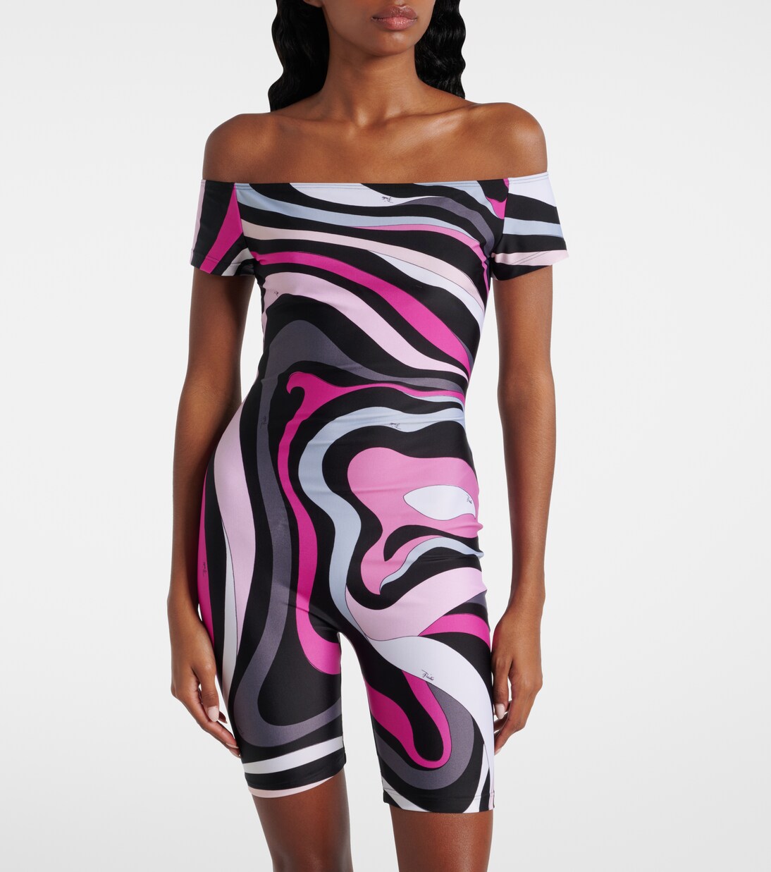 Jumpsuit corta off-shoulder Marmo | Pucci