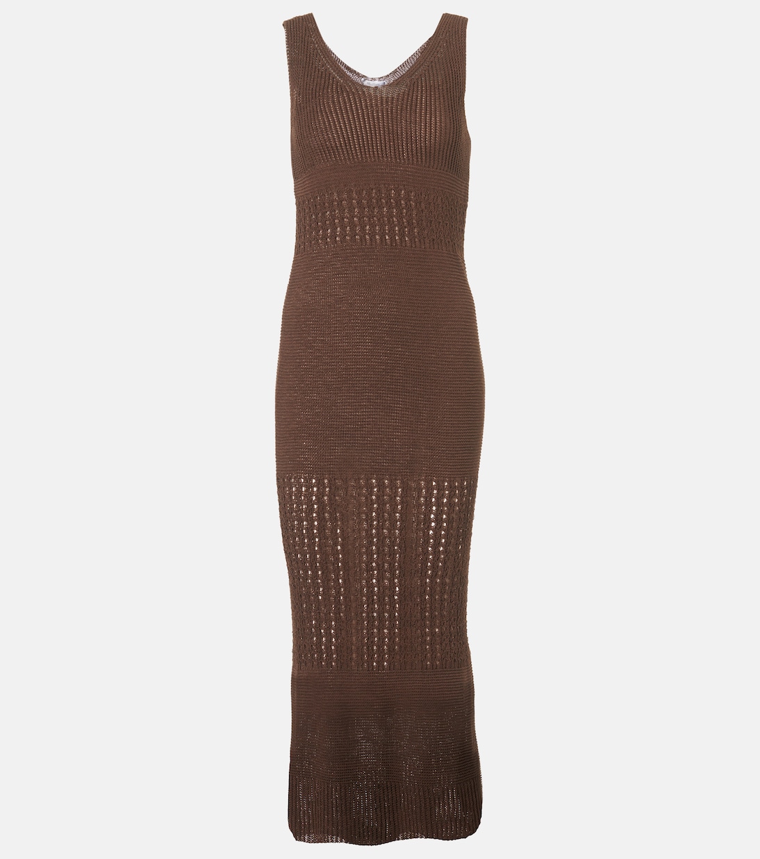 Abito lungo Valois in maglia di misto cotone | Max Mara