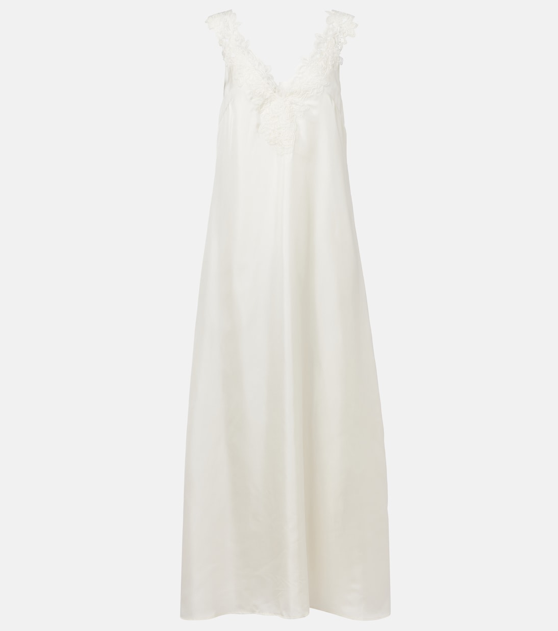Robe aus Seide mit Spitze | Róhe