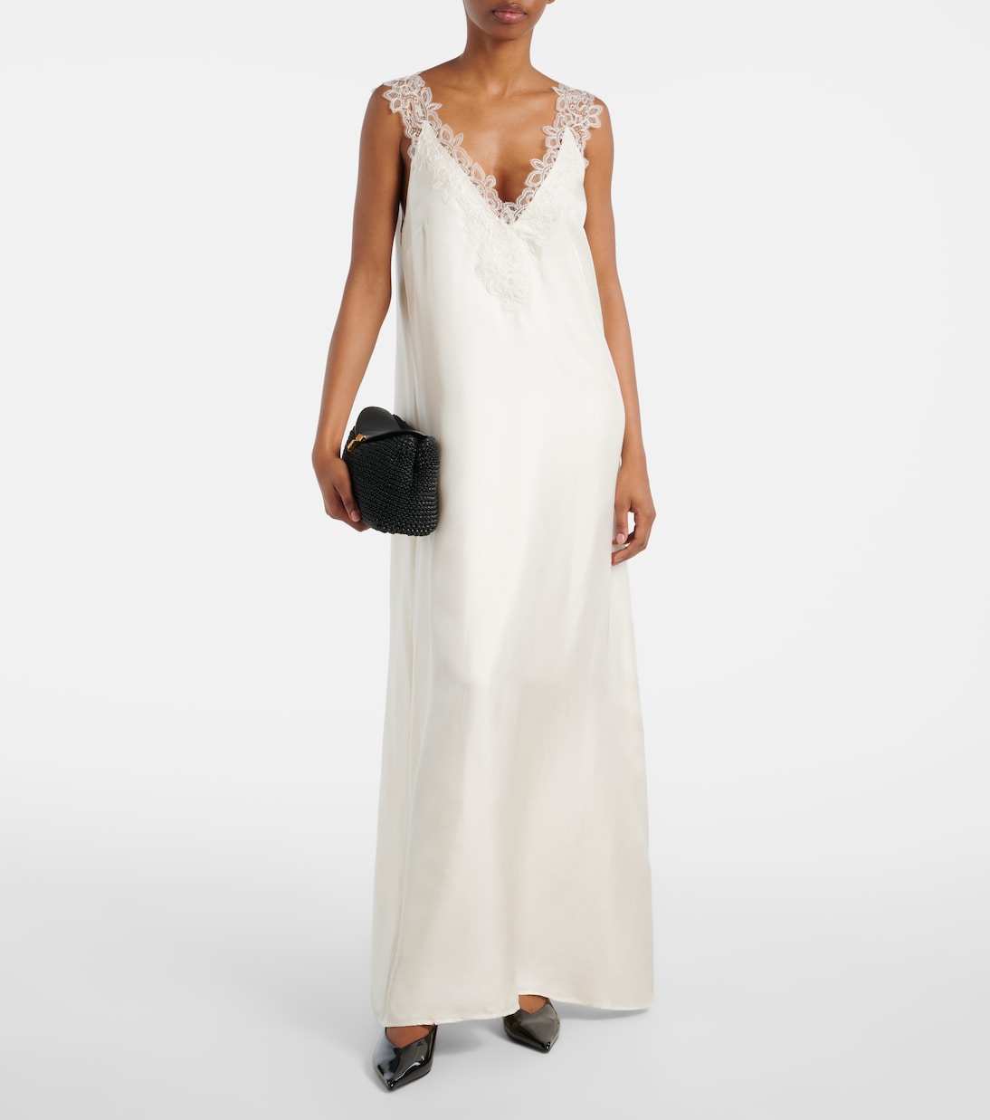 Robe aus Seide mit Spitze | Róhe