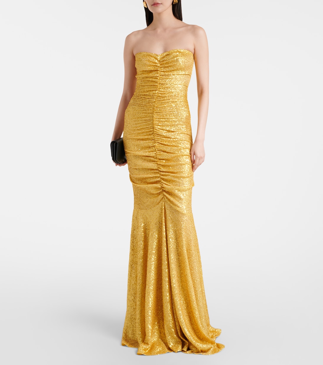 Sequined ruched gown | Norma Kamali