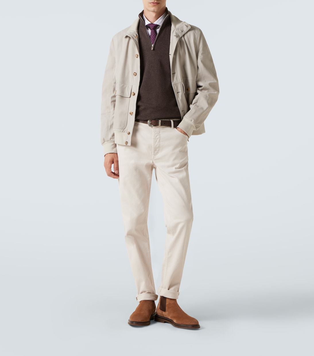 Cashmere half-zip sweater | Brunello Cucinelli