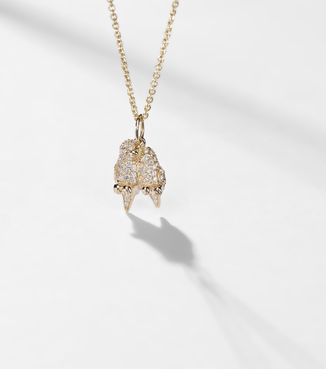 Lovebirds 14kt gold necklace with diamonds | Sydney Evan