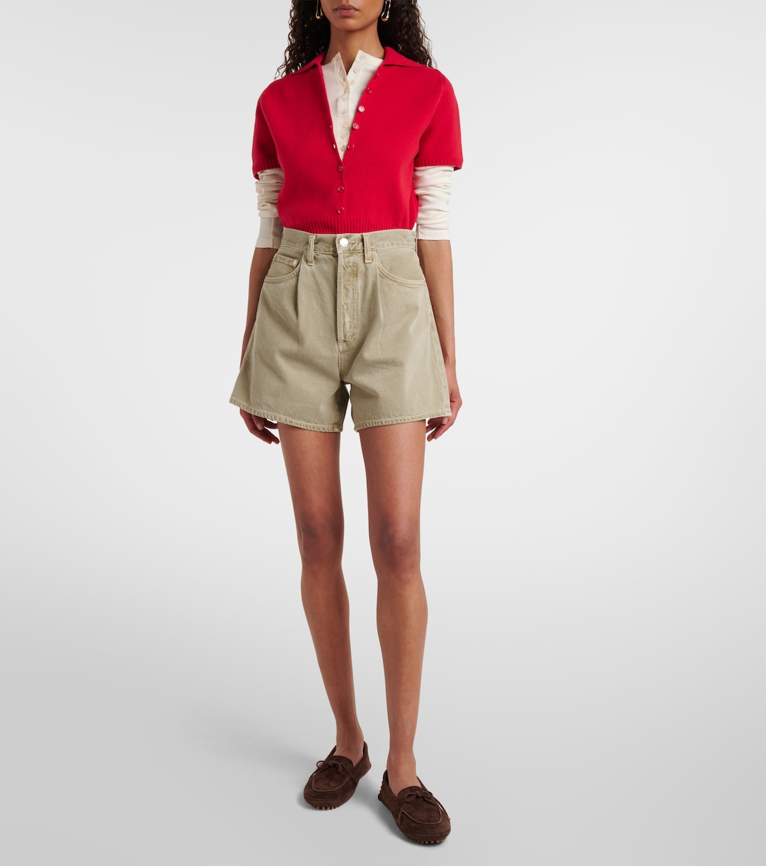 Mid-rise denim shorts | Agolde