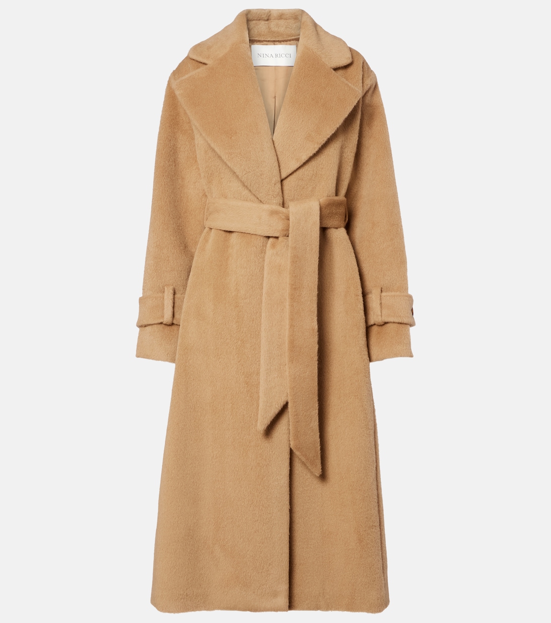 Belted alpaca and wool wrap coat | Nina Ricci