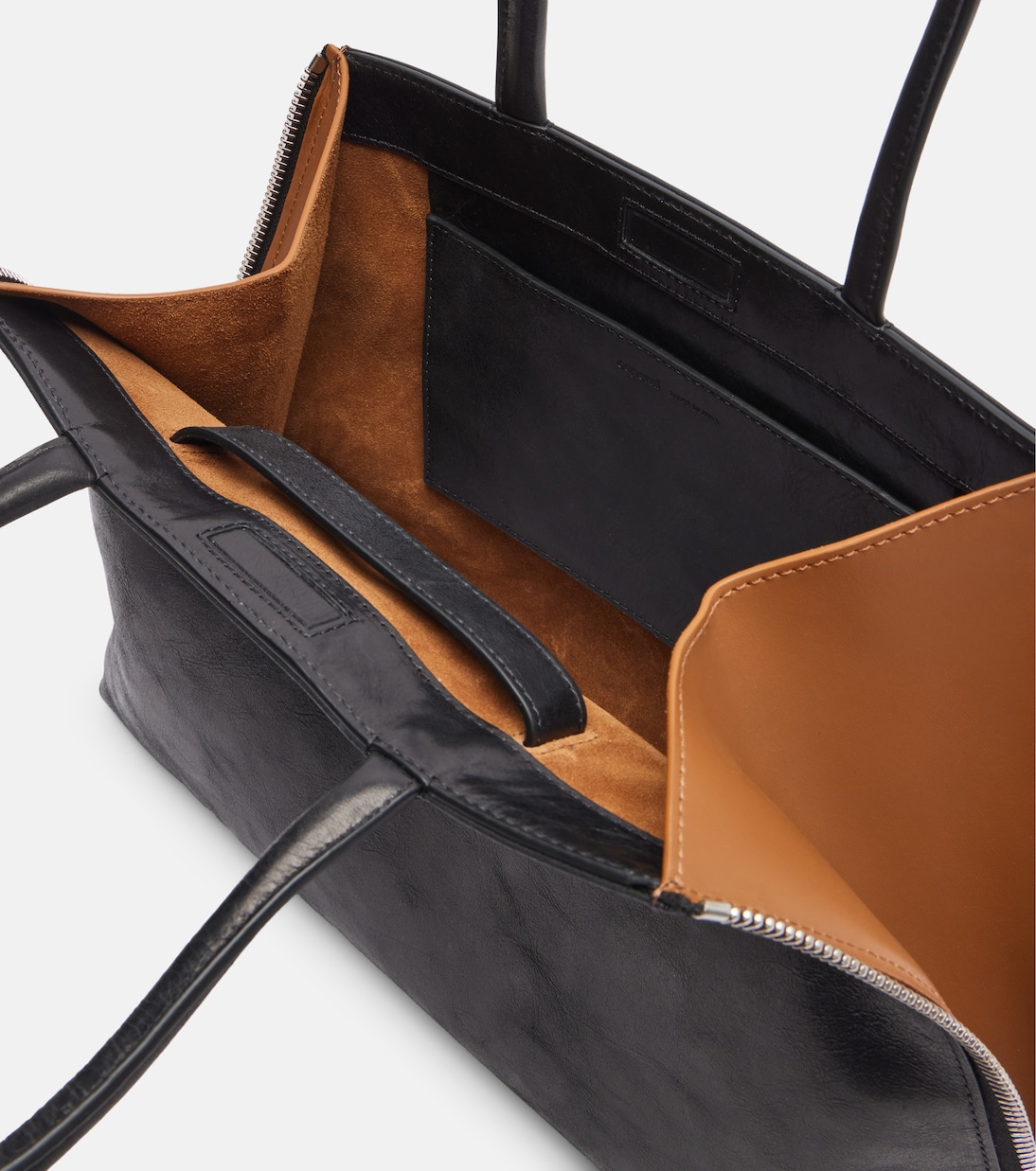 Swipe embellished leather tote bag | Coperni
