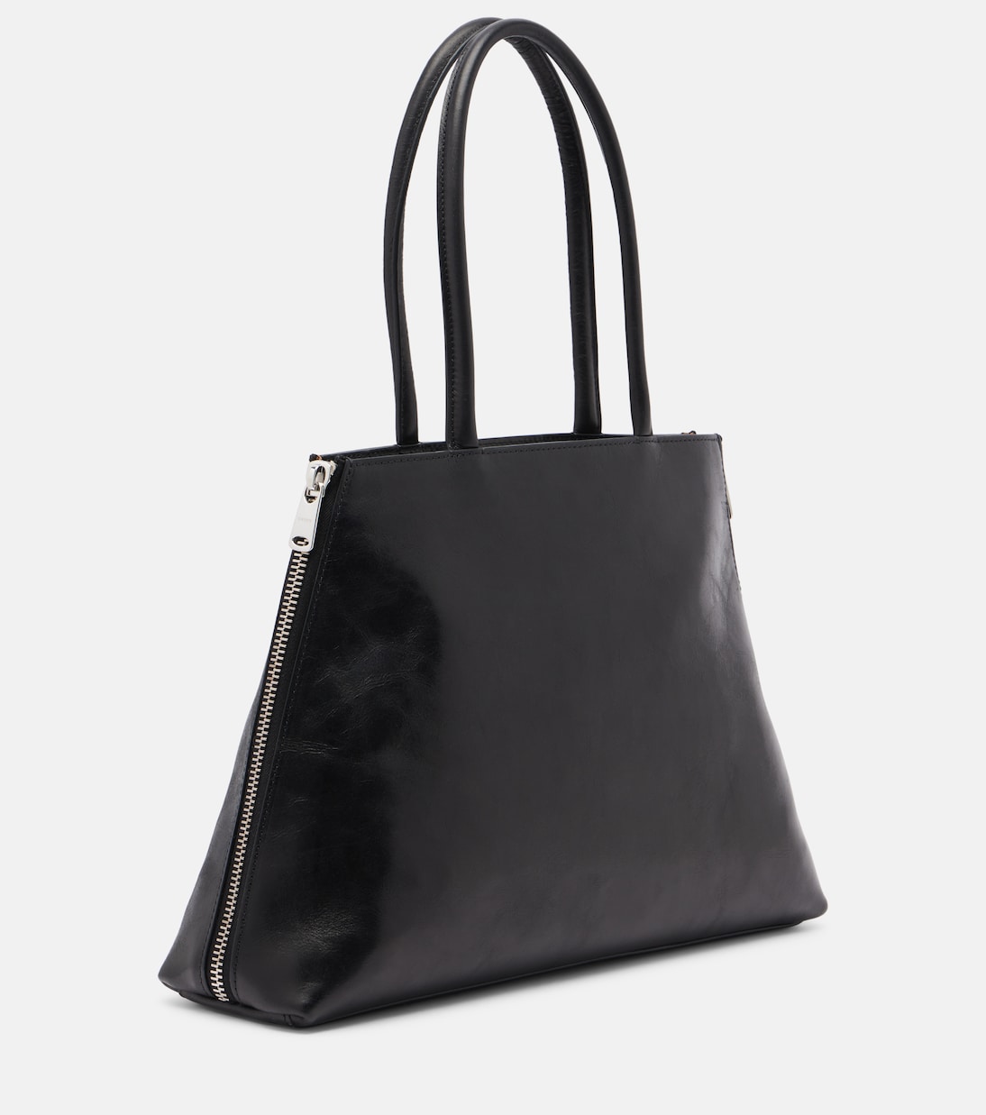 Swipe embellished leather tote bag | Coperni