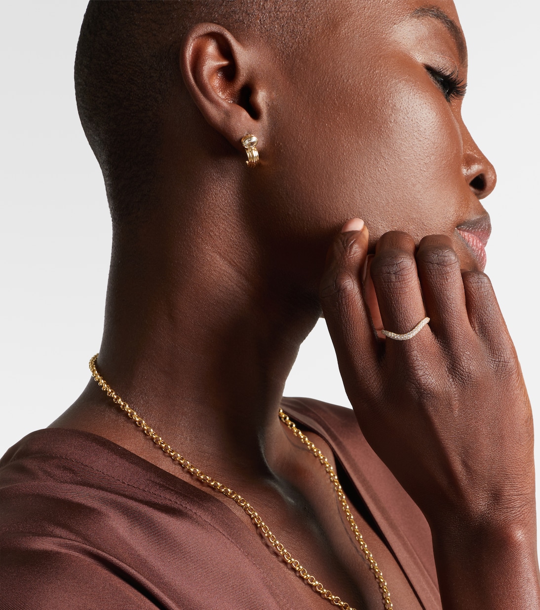 Anjelica 14kt gold ring with diamonds | Stone and Strand