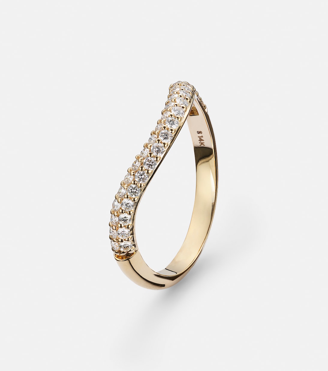 Anjelica 14kt gold ring with diamonds | Stone and Strand