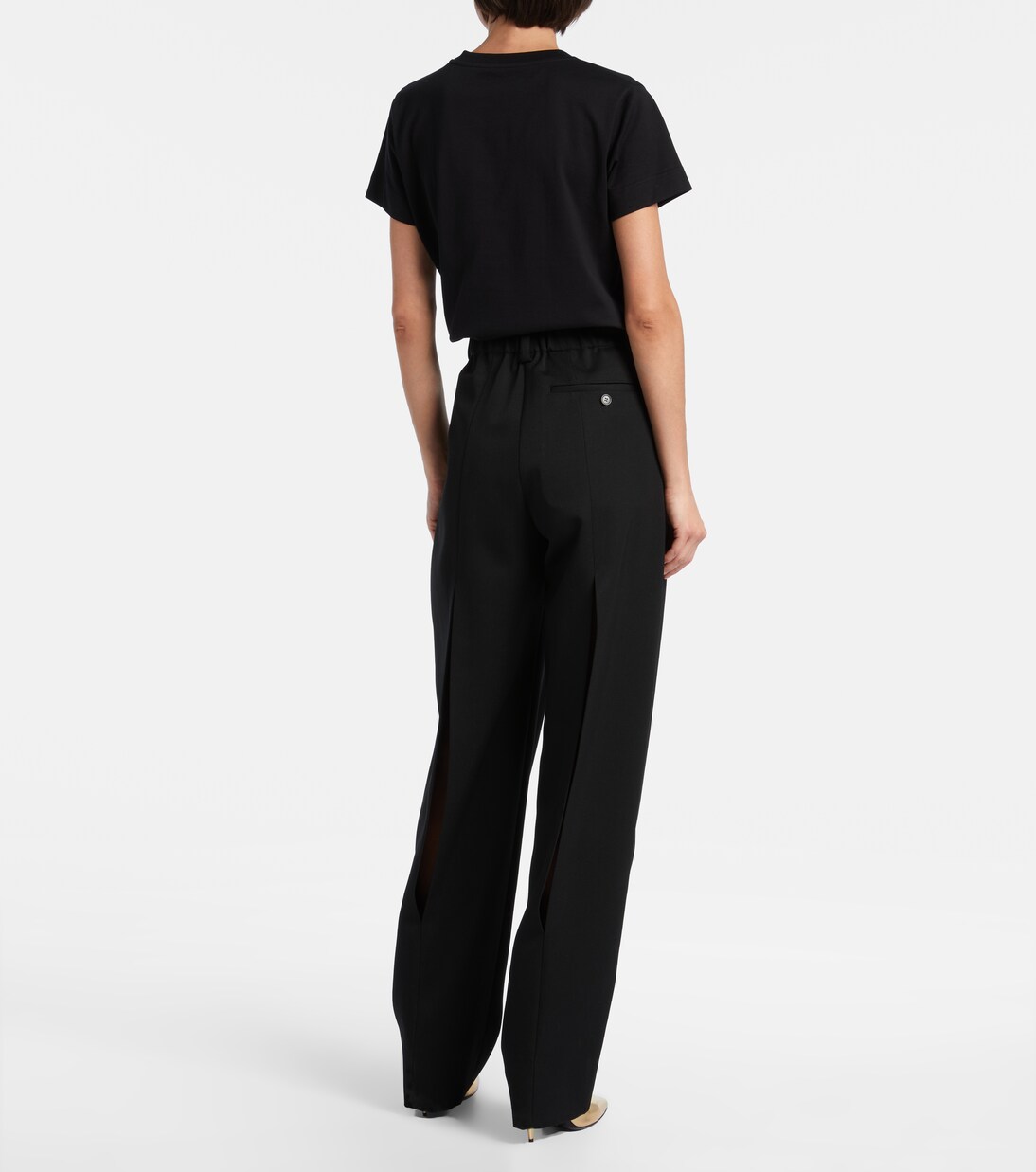 Cutout wool wide-leg pants | Givenchy