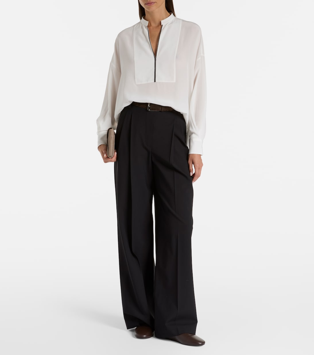 Blouse Monili en soie | Brunello Cucinelli