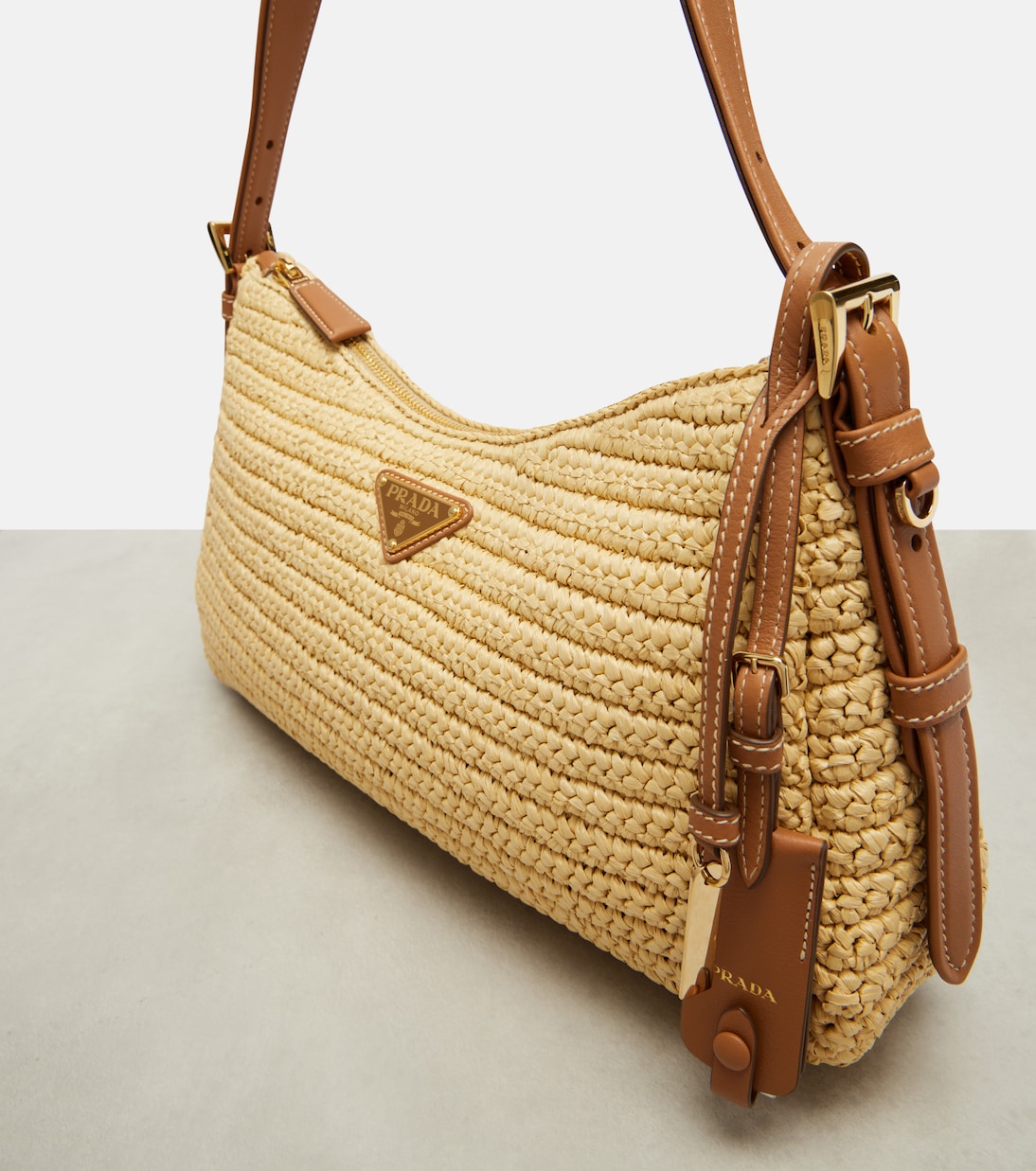 Prada Aimée Large crochet shoulder bag | Prada