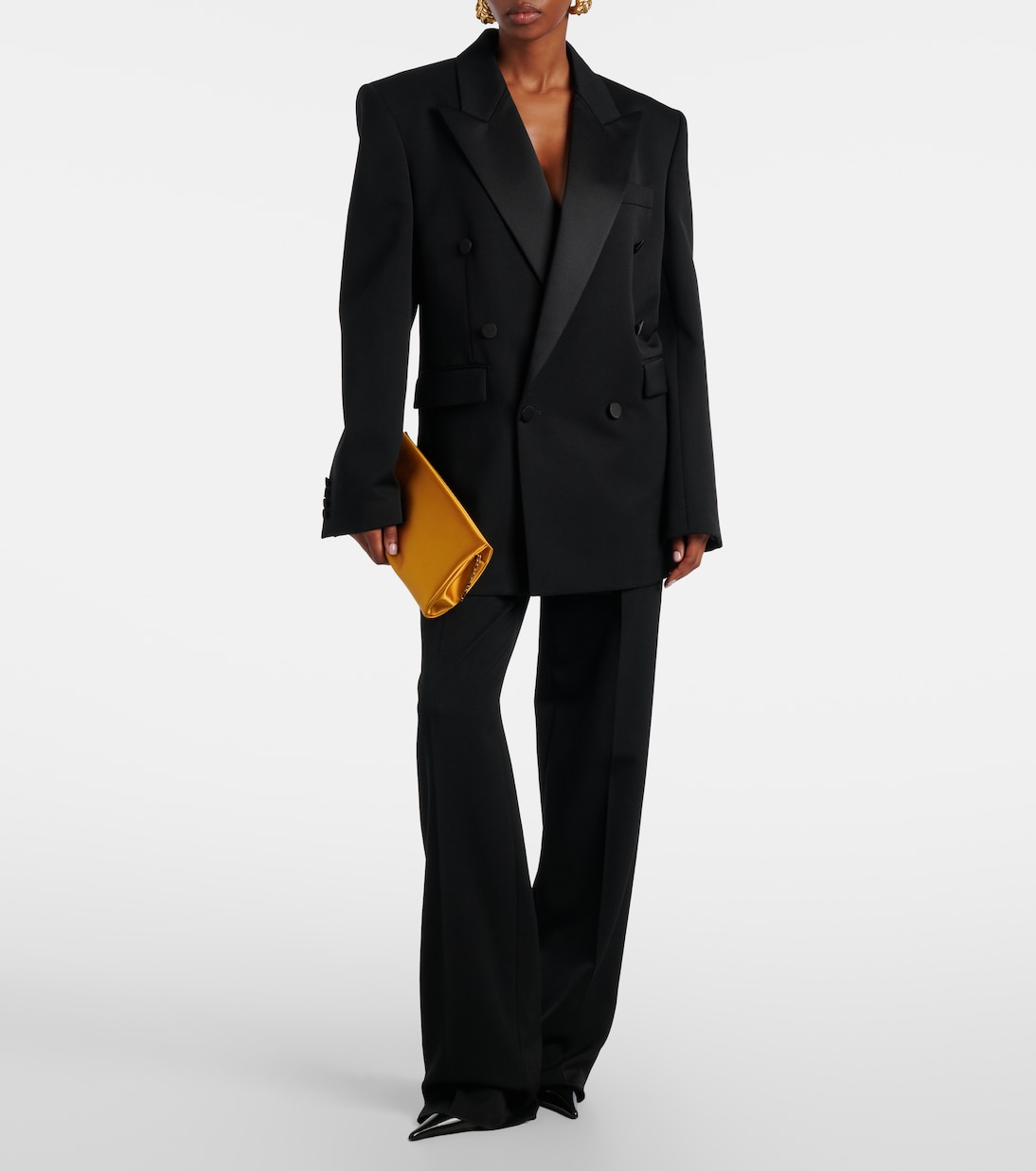 Clutch Supple aus Satin | Saint Laurent