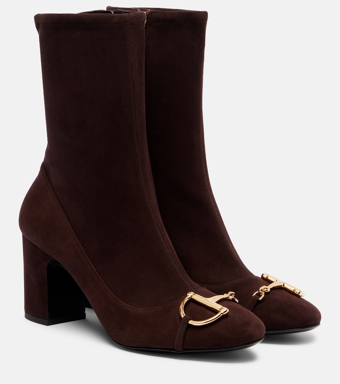 Alfa Horsebit suede ankle boots | Gucci