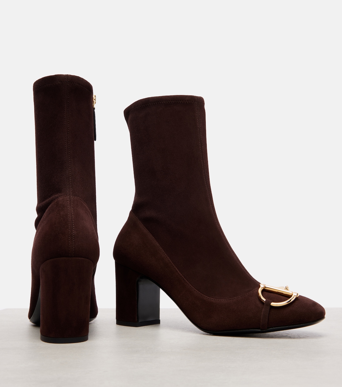 Alfa Horsebit suede ankle boots | Gucci