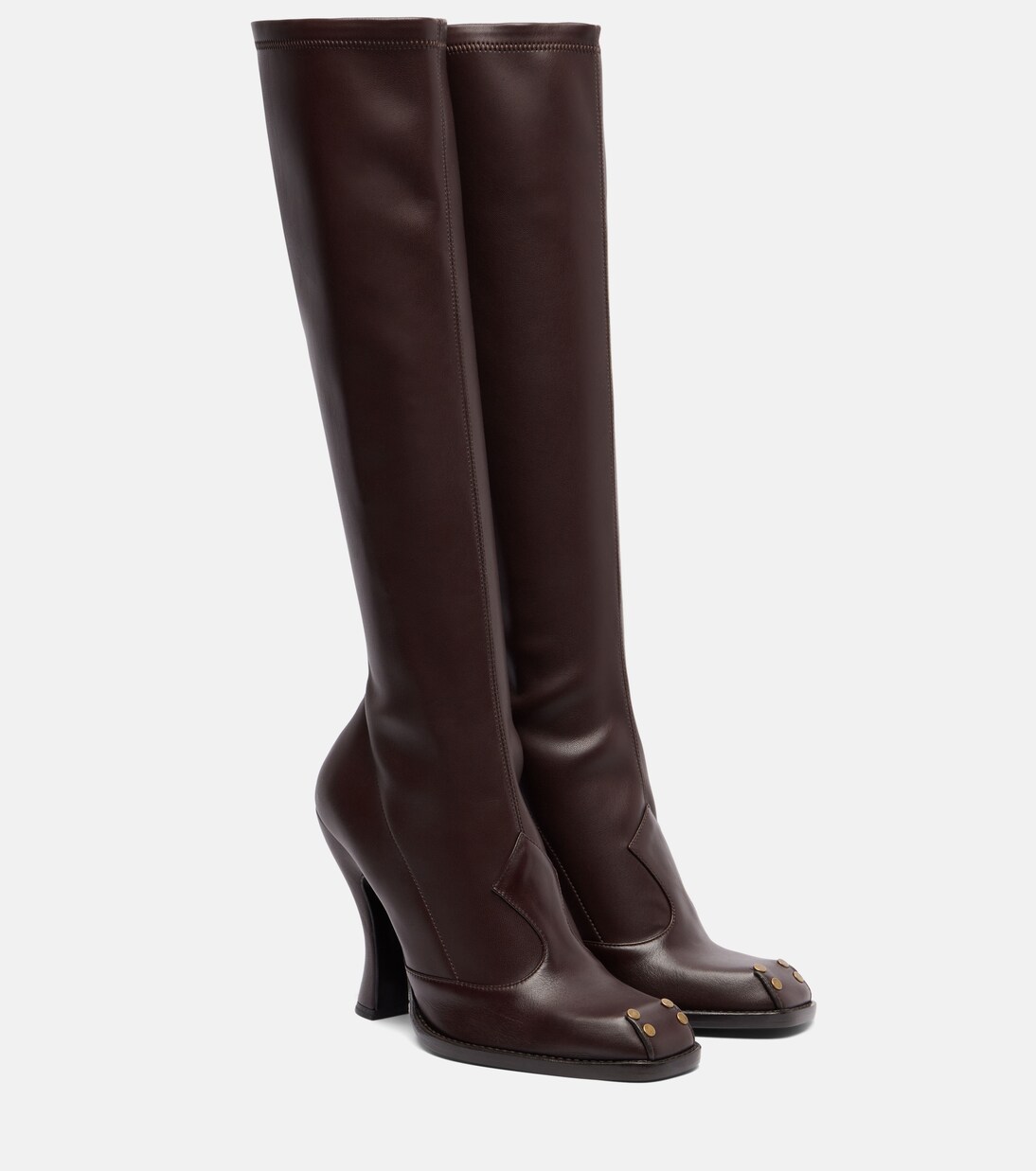 Botas altas de piel con tachuelas | Etro