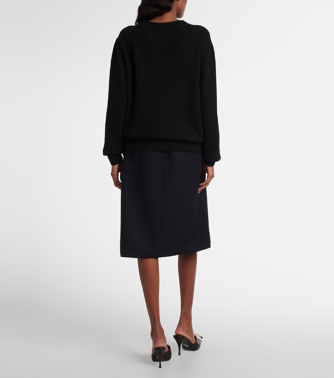 Pull en laine et cachemire à logo | Prada