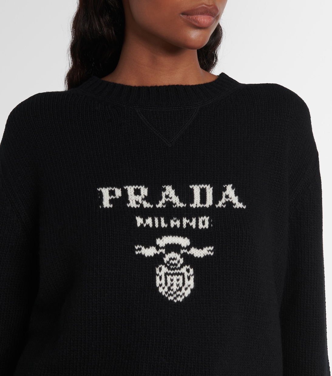 Pull en laine et cachemire à logo | Prada