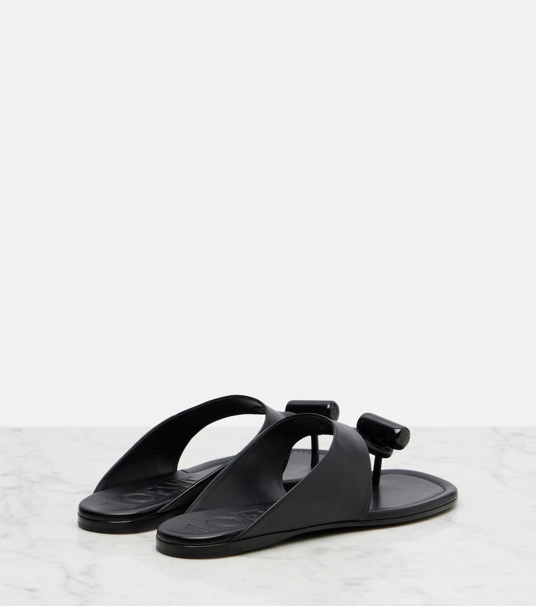 Toggle leather thong sandals | Loewe