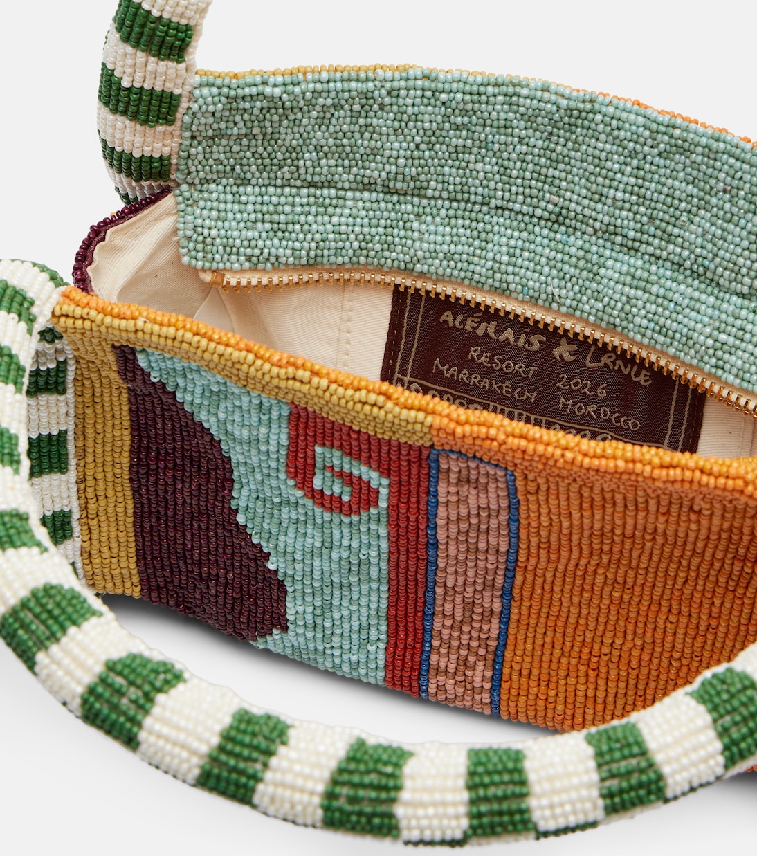 Desert beaded top-handle bag | Alémais